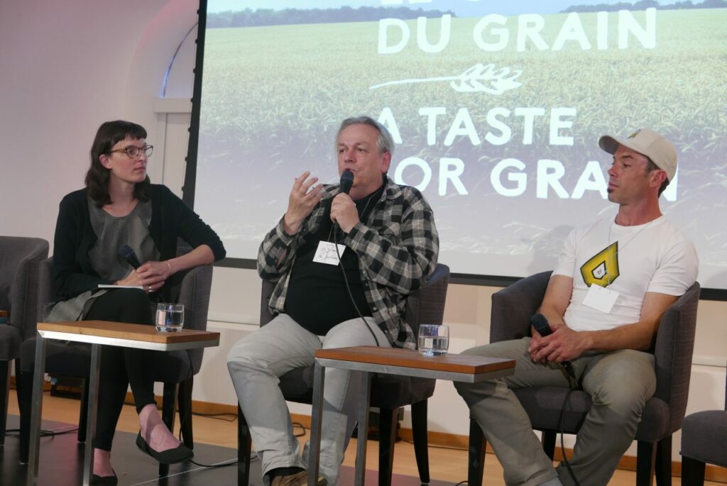 Gwenaëlle Reyt, Roland Feuillas (Les maitres de mon moulin), and Simon Duval-Matte (Les grains du Val). Photo: François Thibeault