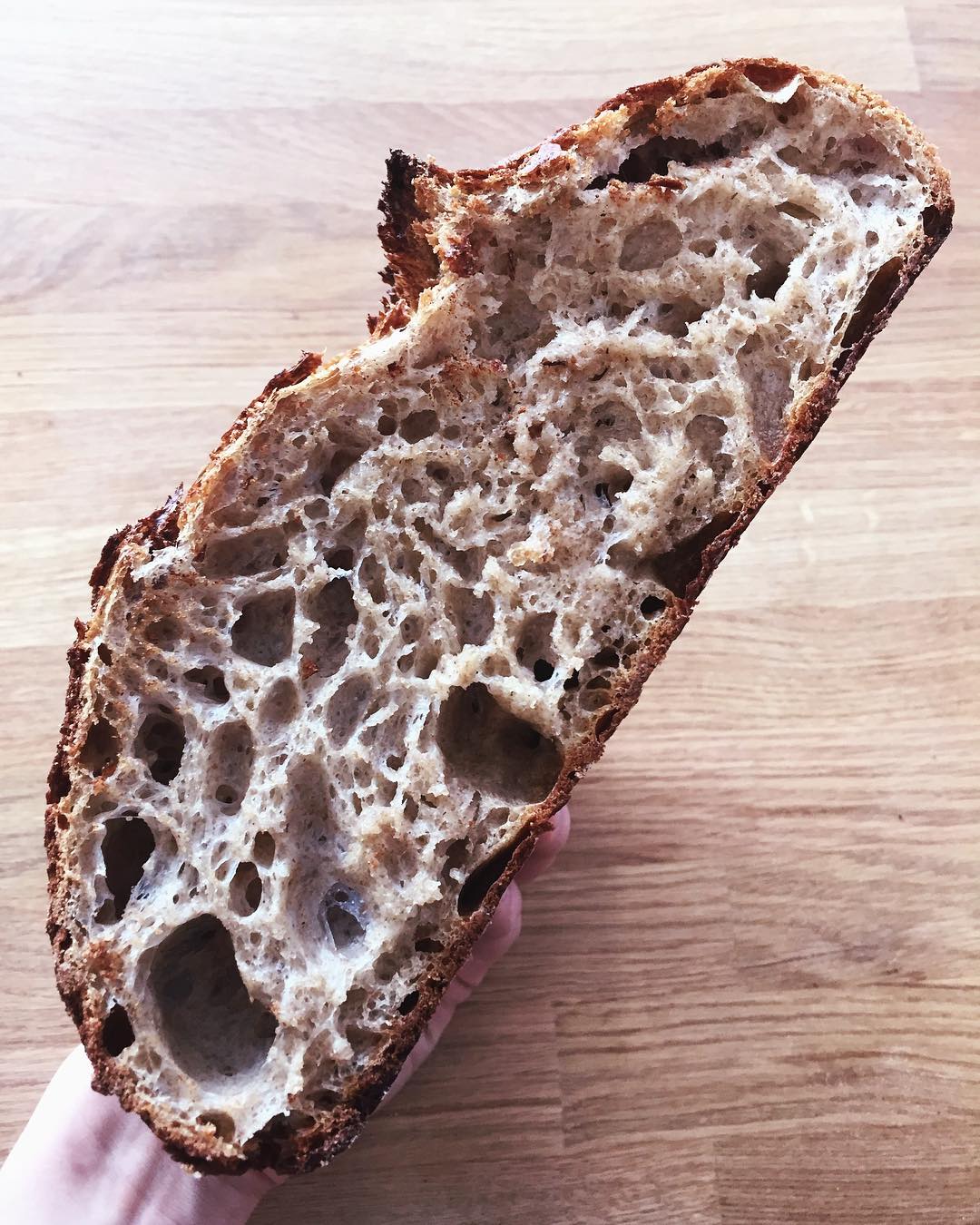 Emmer sourdough bread crumb